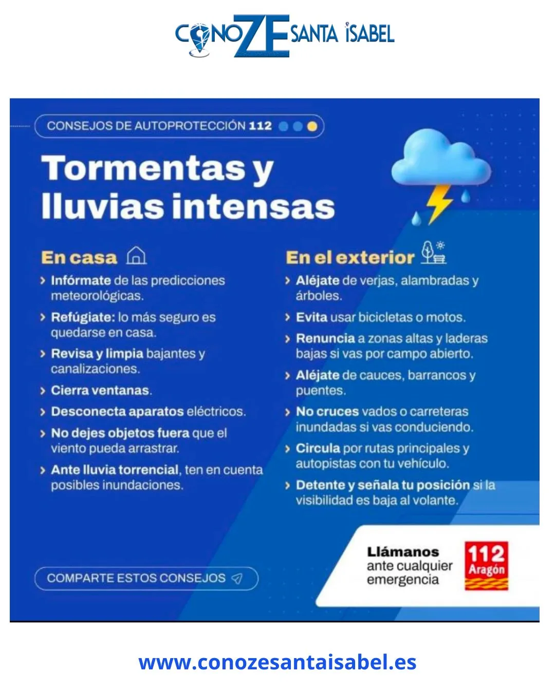 Ante cualquier emergencia llama al 112 Aragón