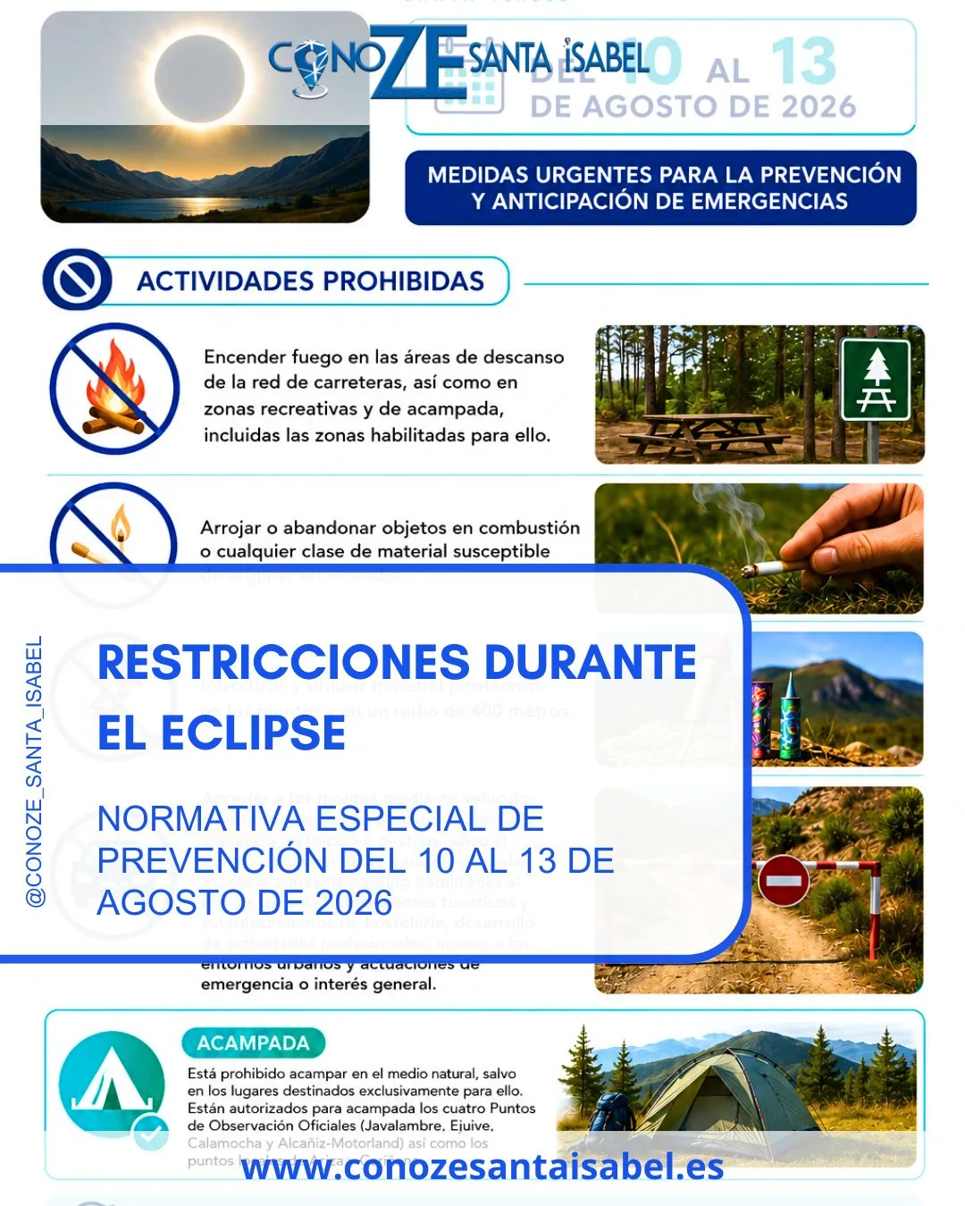 Restricciones durante el eclipse