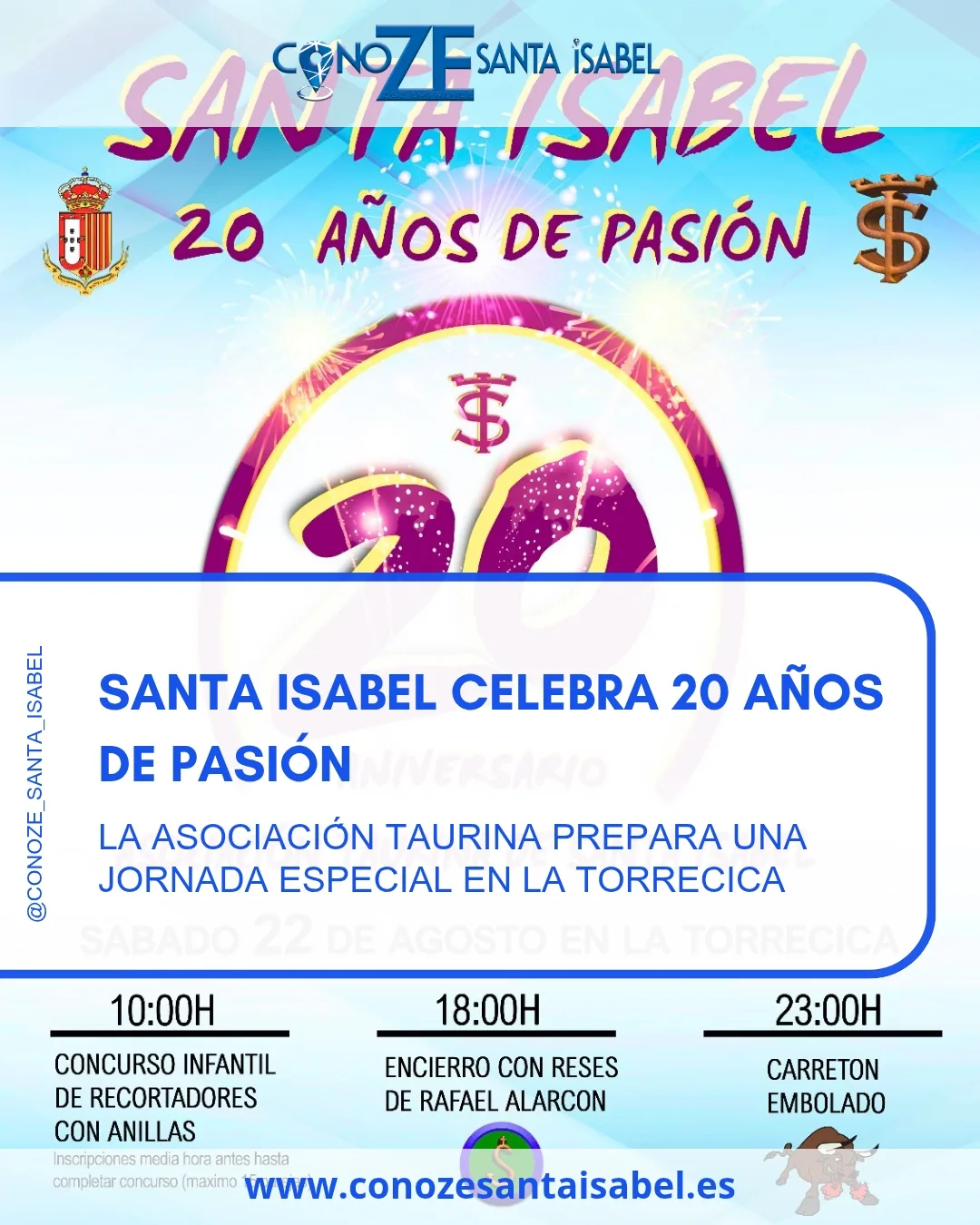 Santa Isabel celebra 20 años de pasión
