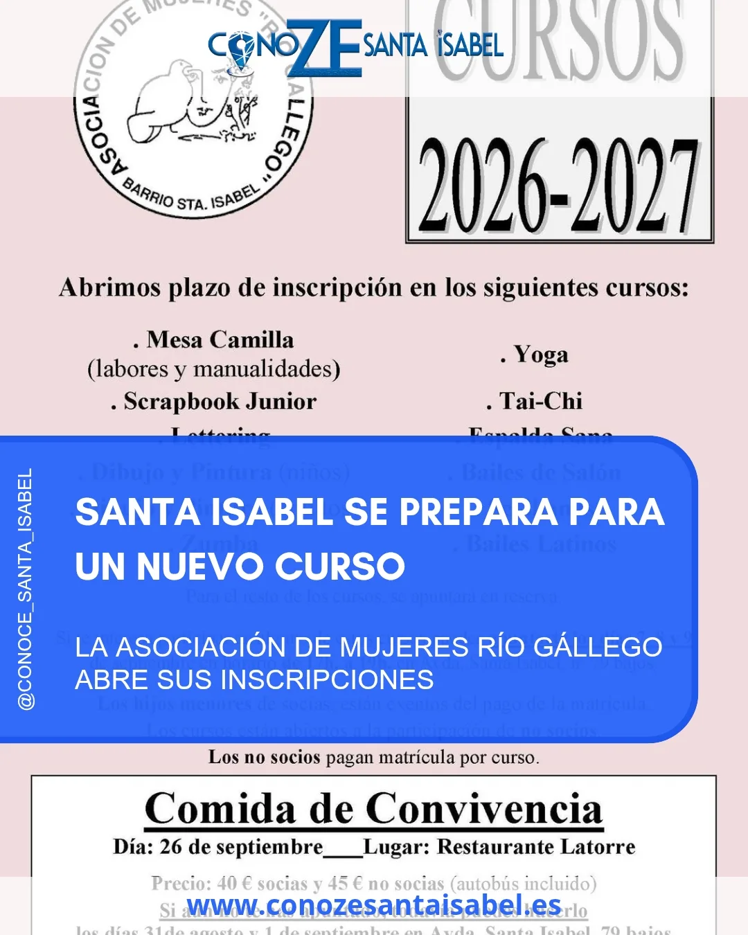 La Asociación de Mujeres Río Gállego abre sus inscripciones