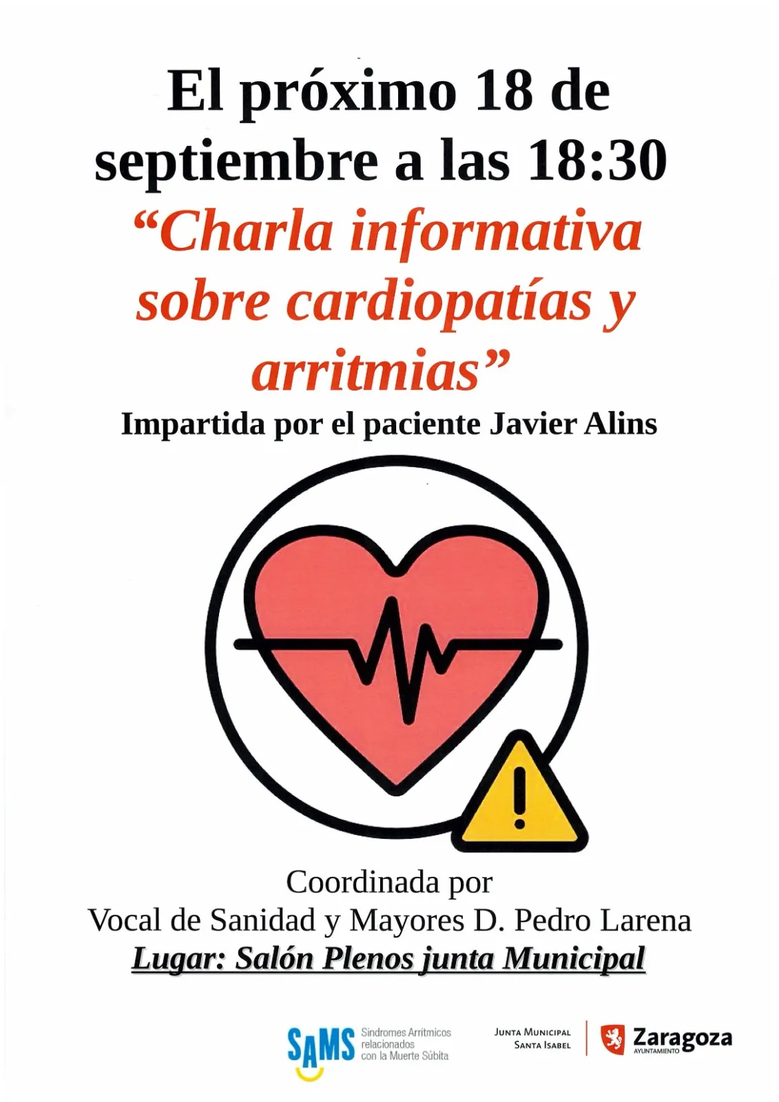 Santa Isabel acoge una charla sobre salud cardiovascular